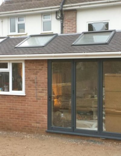Extension with skylights